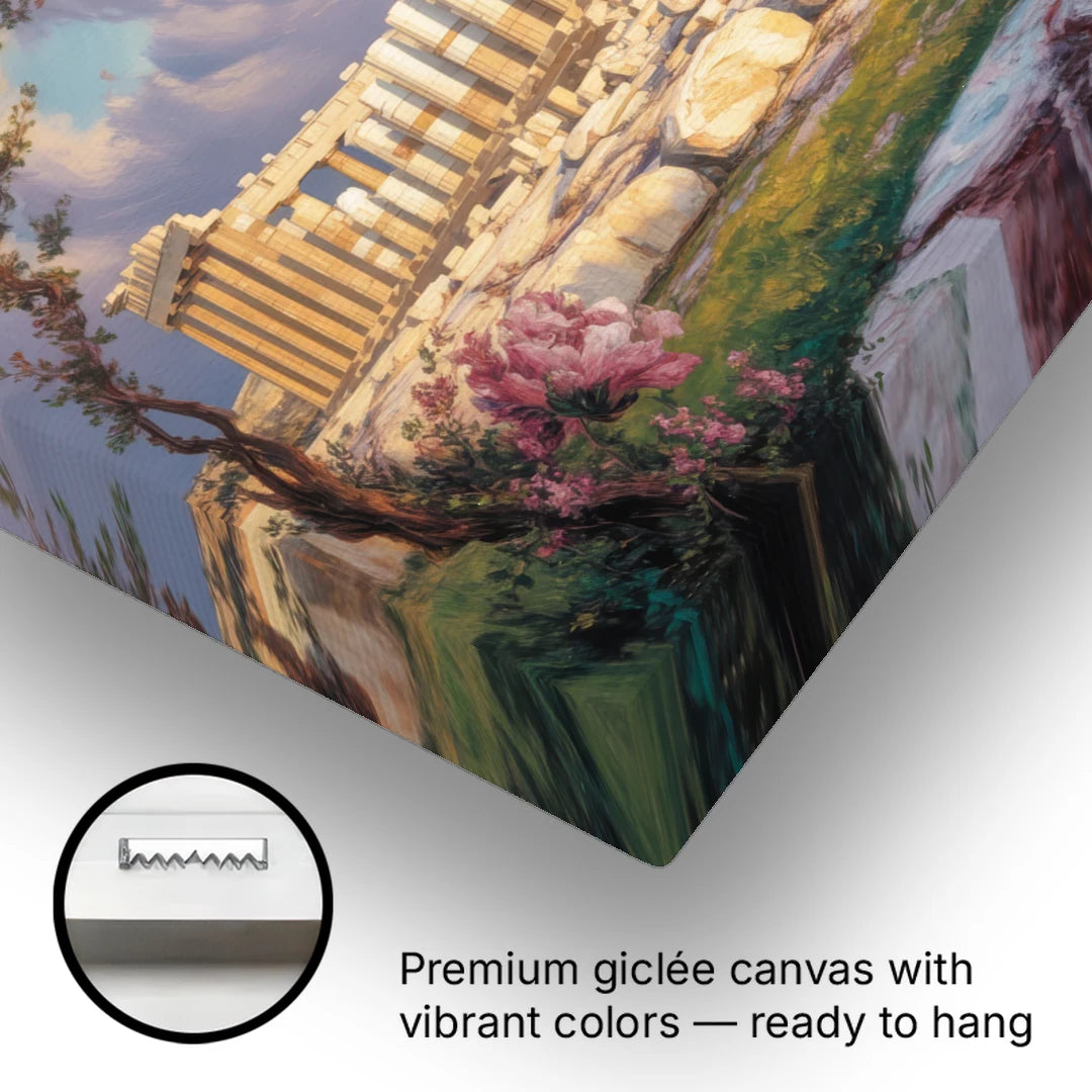 Parthenon Glory - Canvas Wall Art - Gallery Wrap Corner