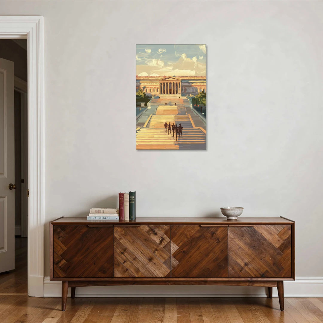 Philadelphia Art Museum Steps - Canvas Wall Art - Coffee Table - 24x36