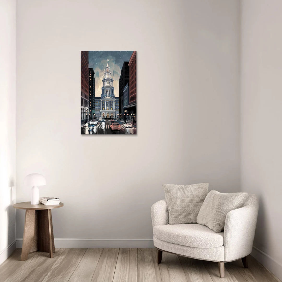 Philadelphia City Hall - Canvas Wall Art - Sofa - 20x30
