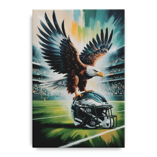 Philadelphia Eagles Symbolic Composition Painting - Canvas Wall Art