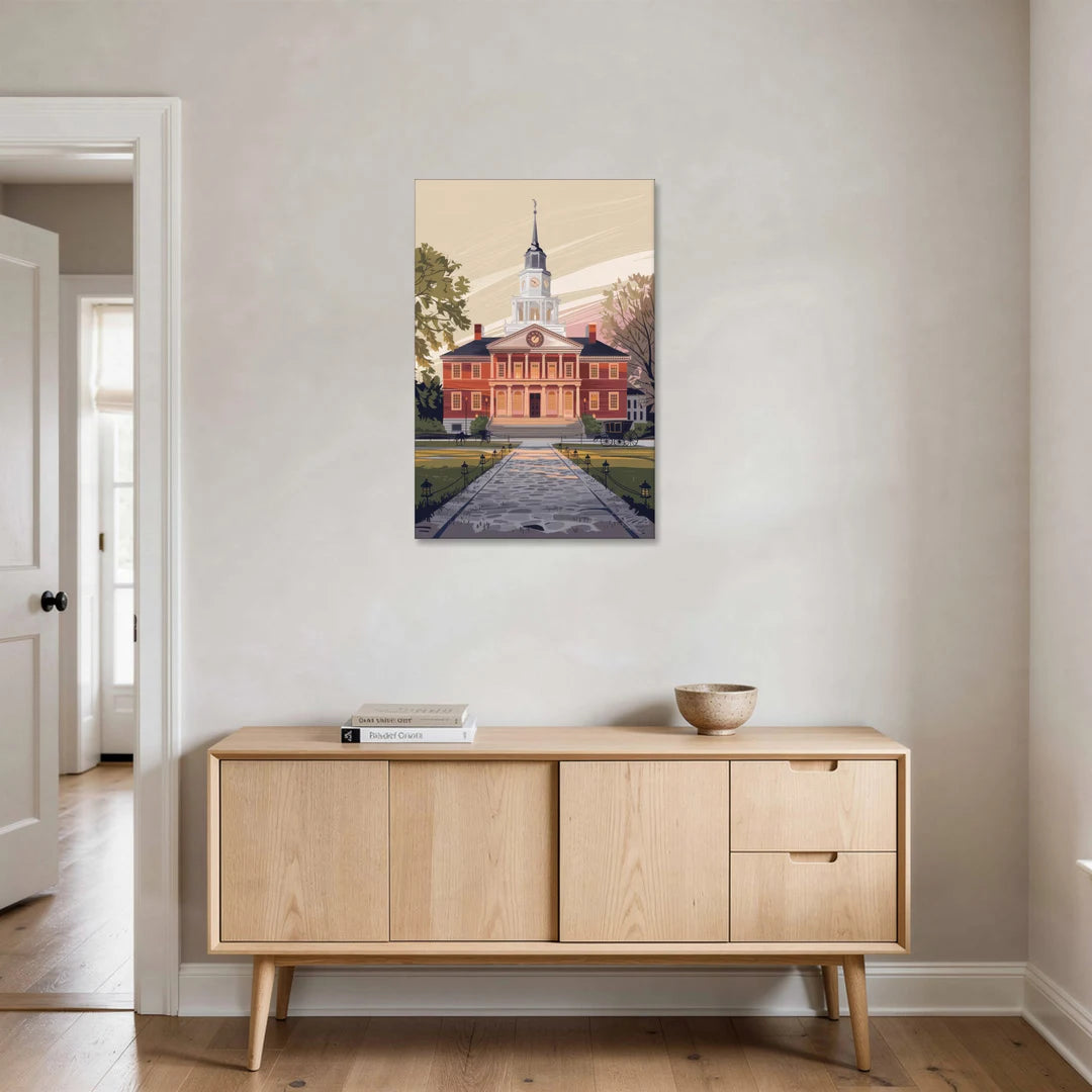 Philadelphia Independence Hall - Canvas Wall Art - Coffee Table - 24x36