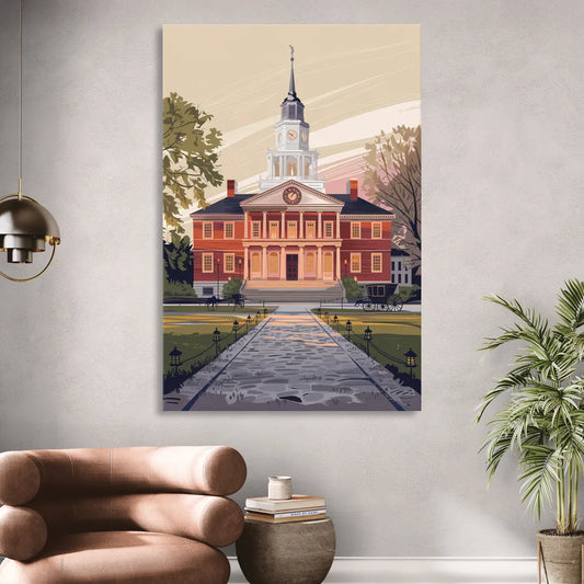 Philadelphia Independence Hall Living Room - Canvas Wall Art