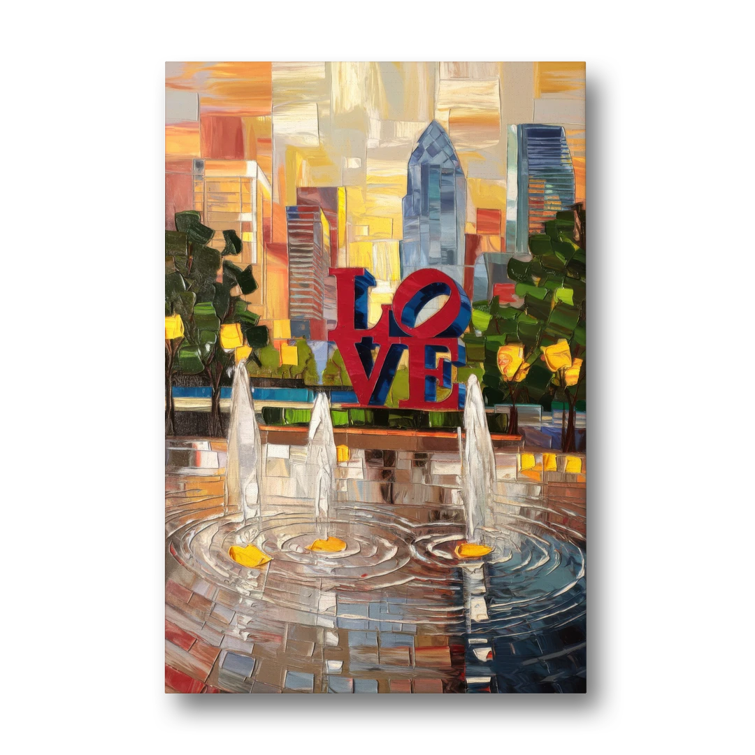 Philadelphia Love Park - Canvas Wall Art - Front