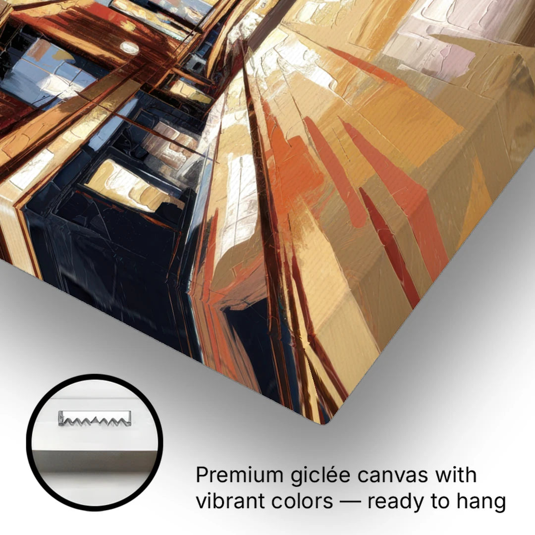 Philadelphia Market Street - Canvas Wall Art - Gallery Wrap Corner