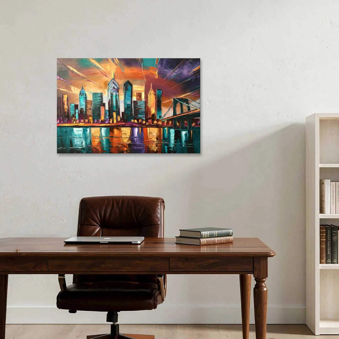 Philadelphia Mural Art - Canvas Wall Art - Office - 36x24