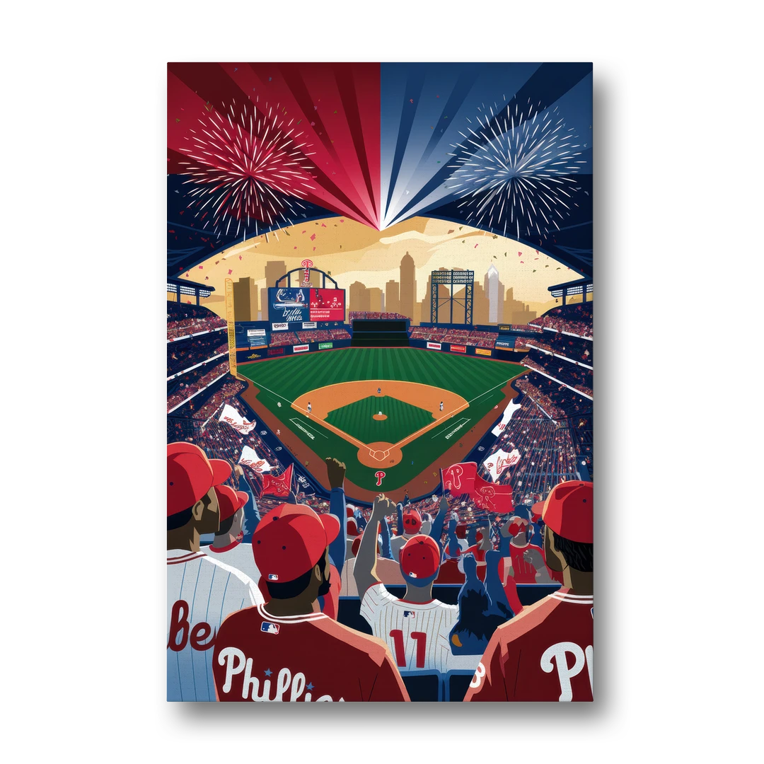 Philadelphia Phillies Celebration - Canvas Wall Art - Front