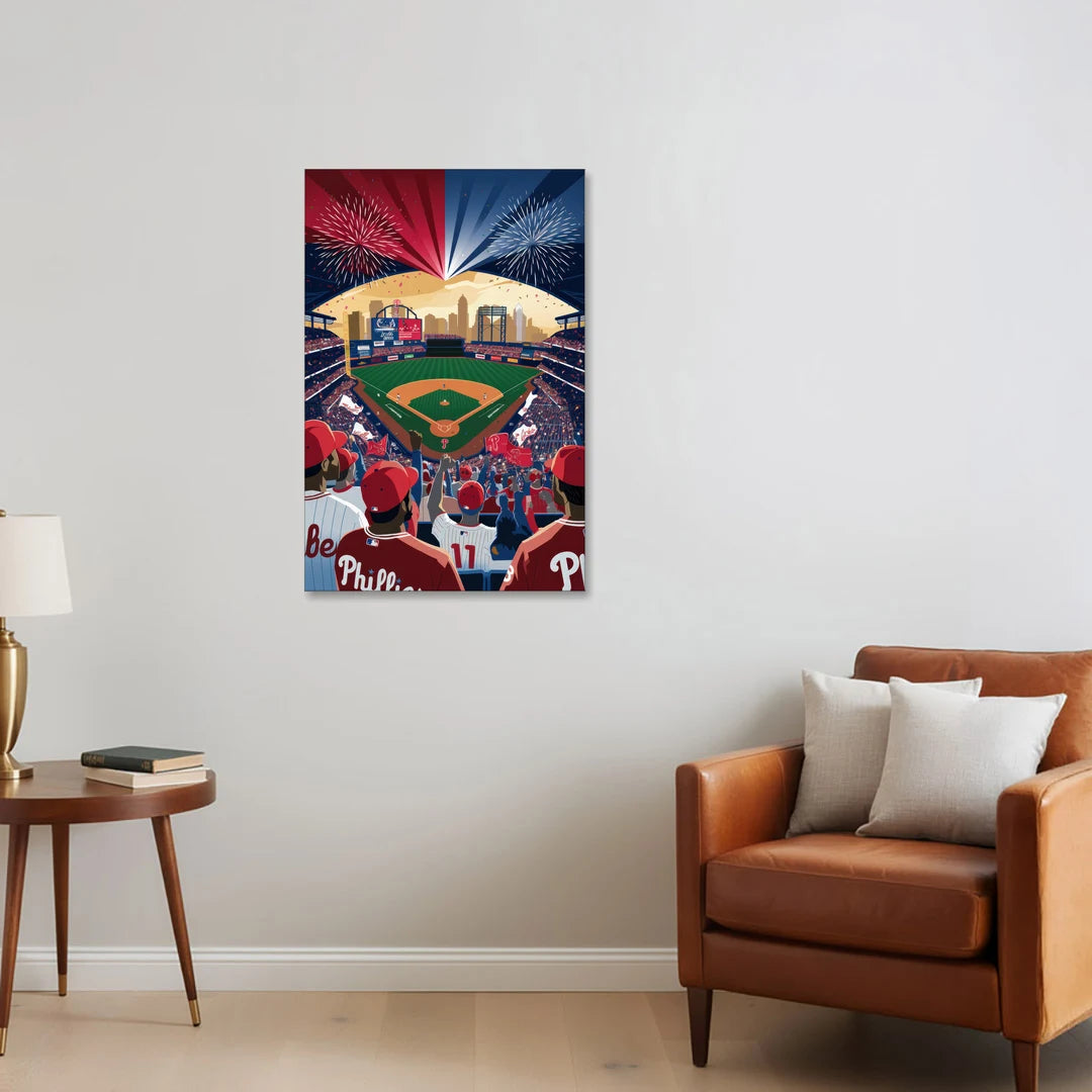 Philadelphia Phillies Celebration - Canvas Wall Art - Sofa - 24x36
