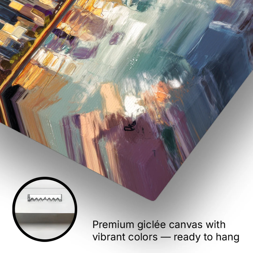 Philadelphia Skyline Reflections - Canvas Wall Art - Gallery Wrap Corner