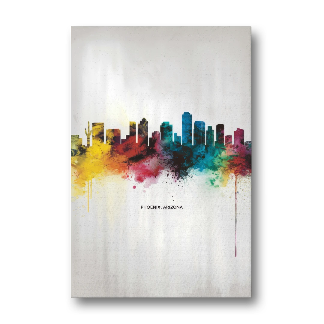 Phoenix Arizona Skyline View - Canvas Wall Art - Front