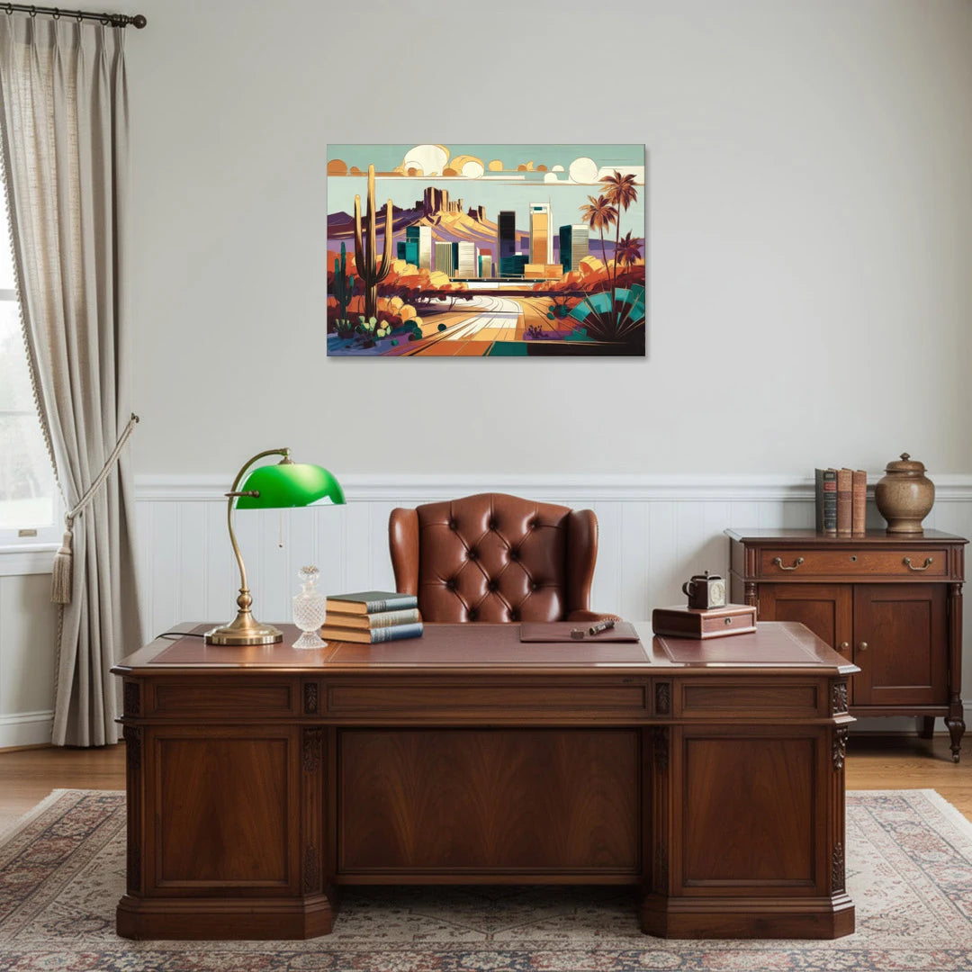 Phoenix Arizona Urban Art - Canvas Wall Art - Office - 36x24