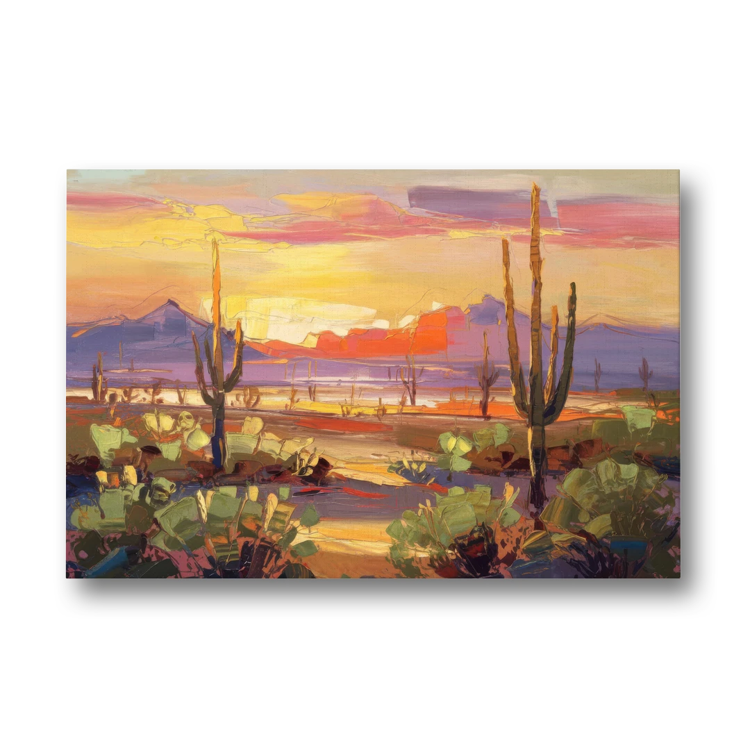 Phoenix Desert Horizon Scene - Canvas Wall Art - Front