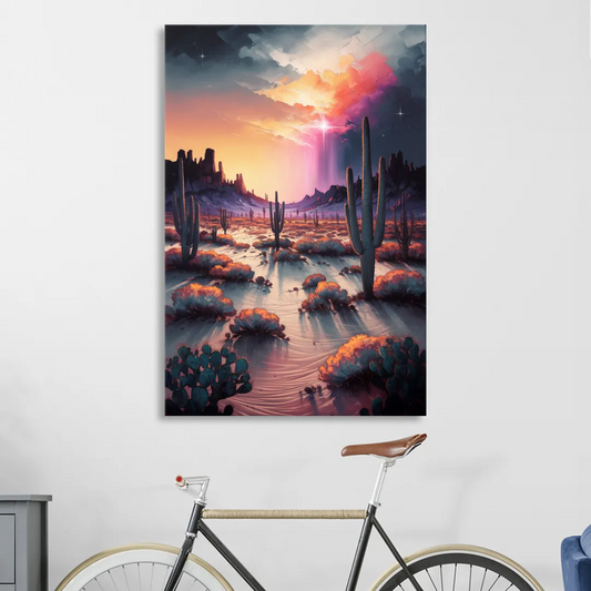 Phoenix Desert Twilight Glow Living Room - Canvas Wall Art