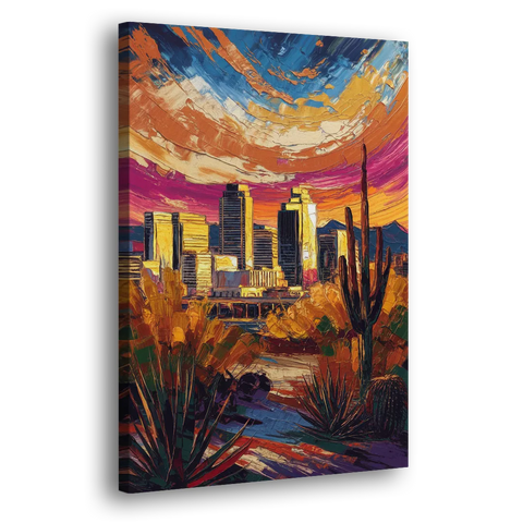 Phoenix Downtown Cityscape - Canvas Wall Art