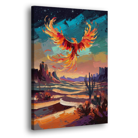 Phoenix Rising Desert Colors - Canvas Wall Art