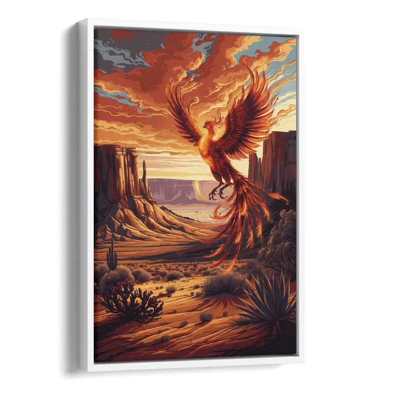 Phoenix Southwest Charm Side - White Canvas Wall Art