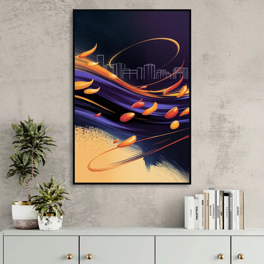 Phoenix Sports Team Pride Living Room - Black Canvas Wall Art
