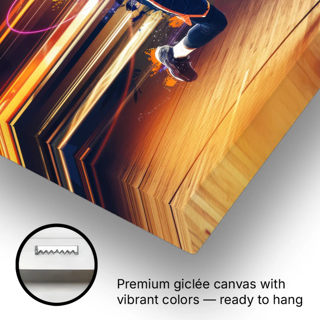 Phoenix Suns Basketball Spirit - Canvas Wall Art - Gallery Wrap Corner
