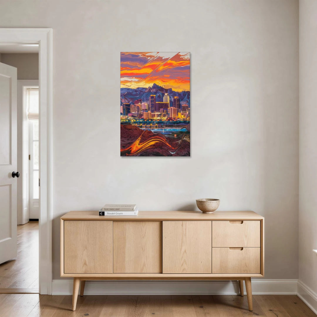 Phoenix Vibrant City Life - Canvas Wall Art - Coffee Table - 24x36