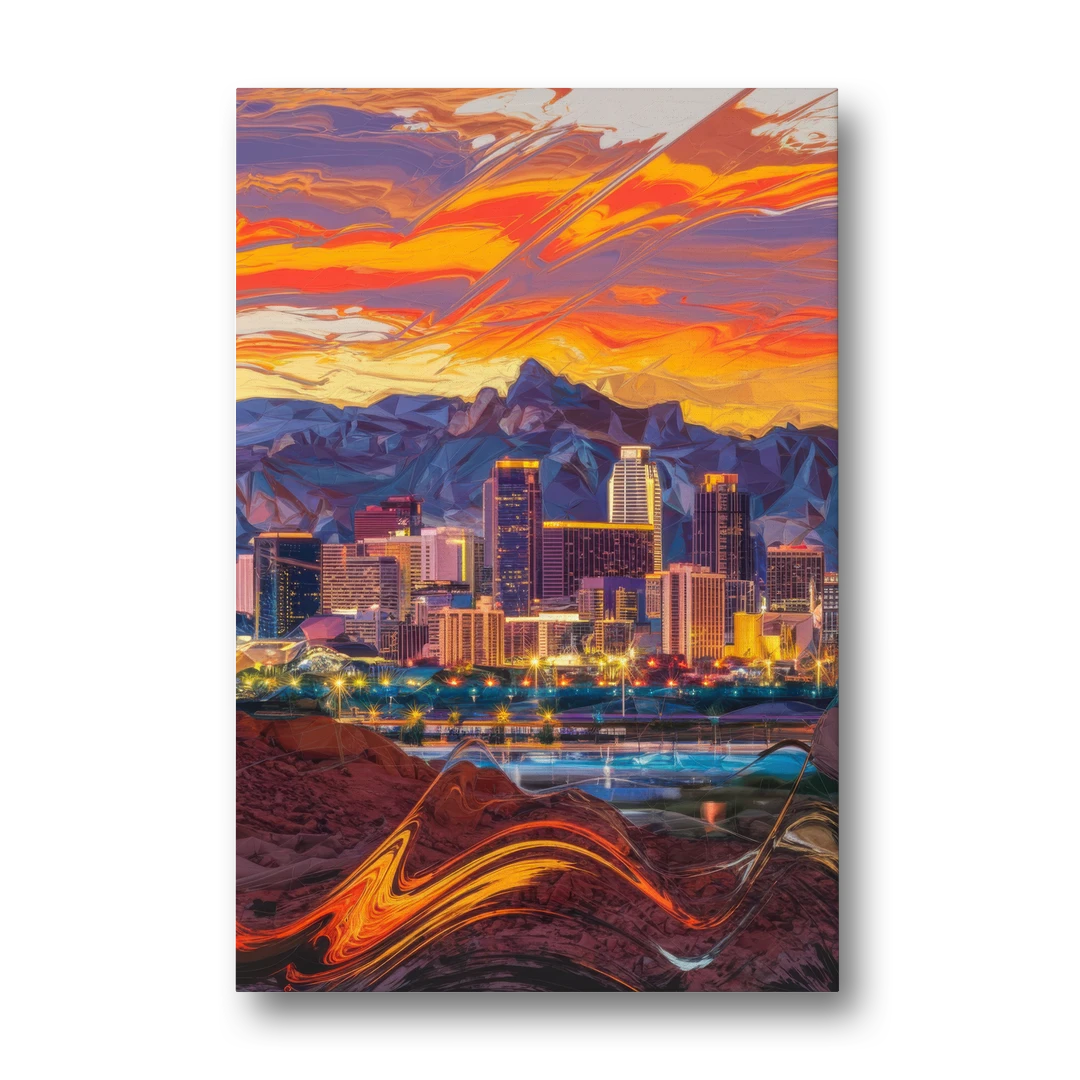 Phoenix Vibrant City Life - Canvas Wall Art - Front