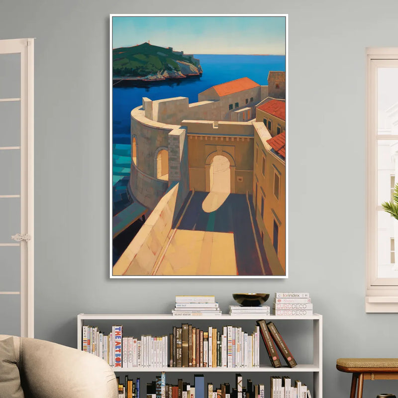 Pile Gate Majesty Sitting Room - White Canvas Wall Art