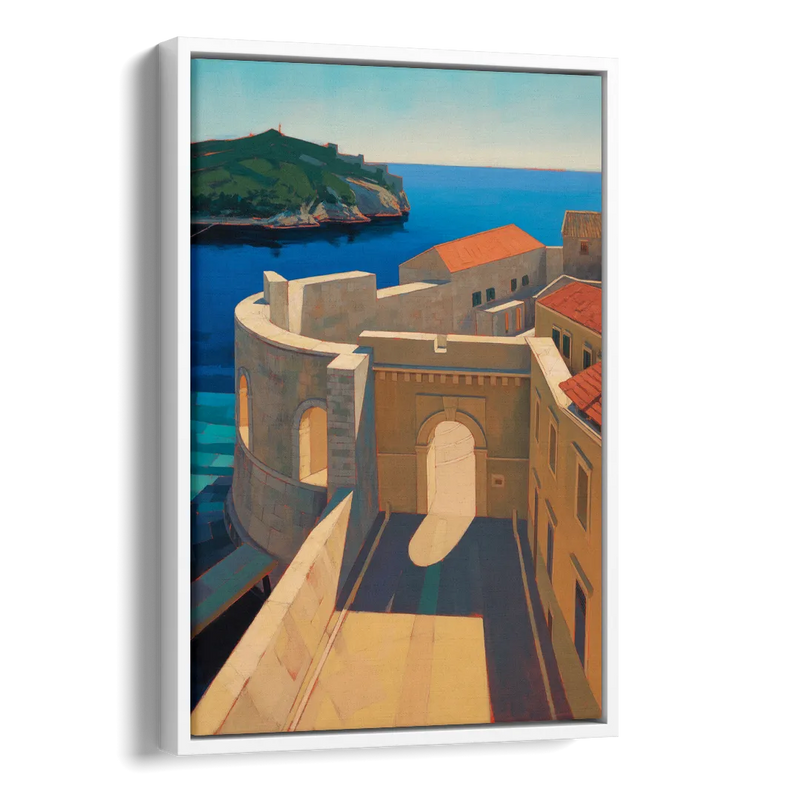 Pile Gate Majesty Side - White Canvas Wall Art