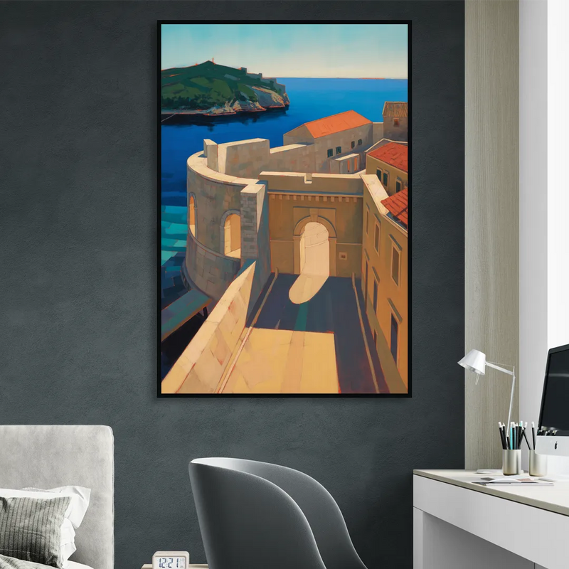 Pile Gate Majesty Living Room - Black Canvas Wall Art