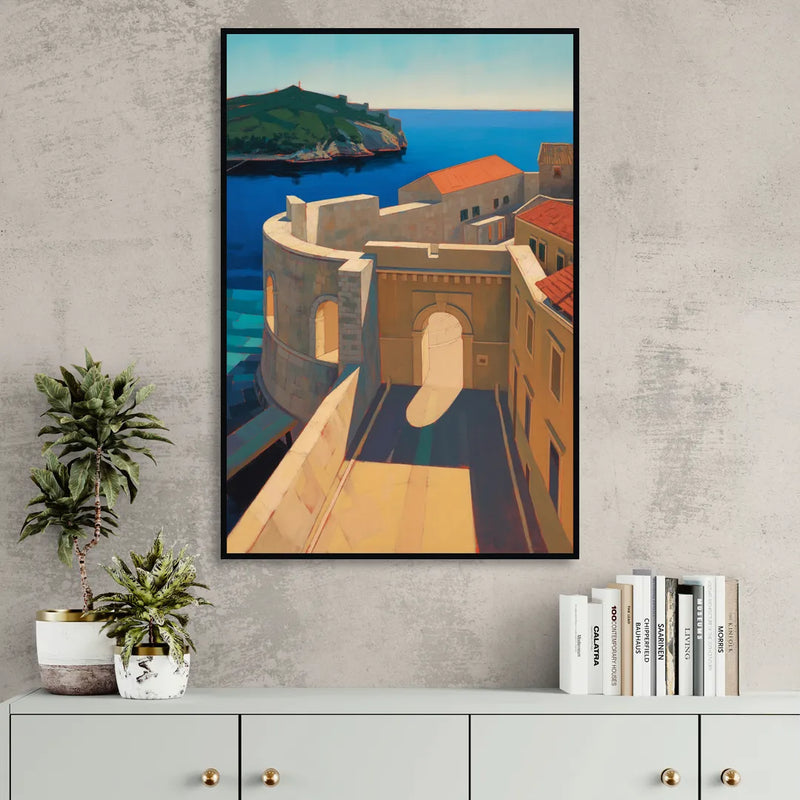 Pile Gate Majesty Sitting Room - Black Canvas Wall Art