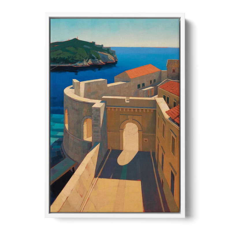 Pile Gate Majesty Front - White Canvas Wall Art