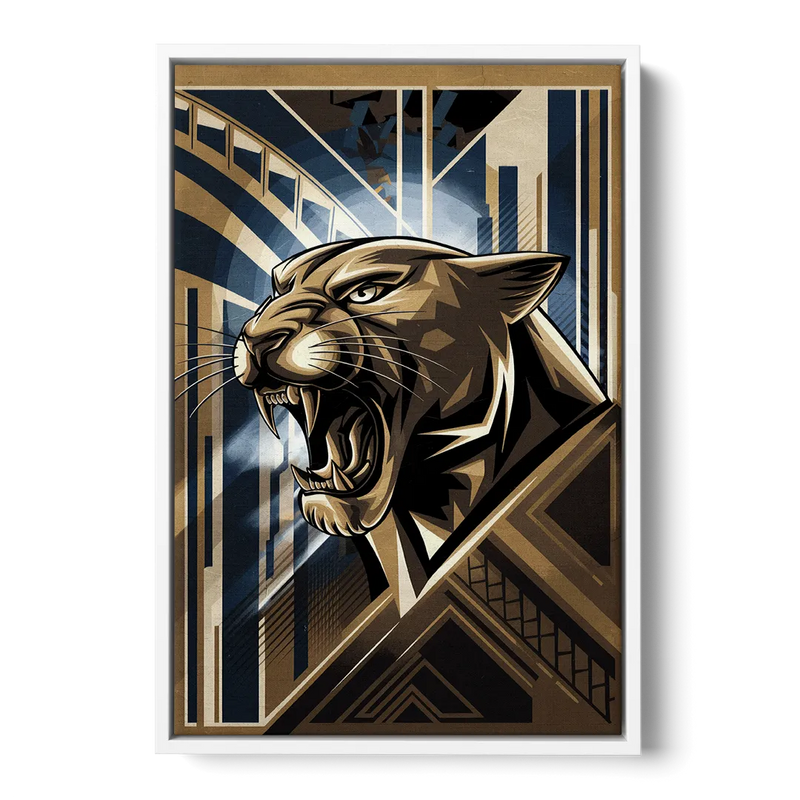 Pittsburgh Panthers Spirit Front - White Canvas Wall Art