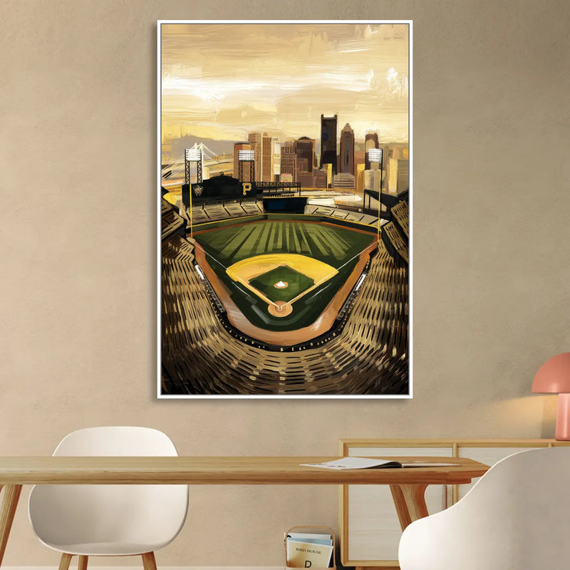 Pittsburgh Pirates Heritage Sitting Room - White Canvas Wall Art
