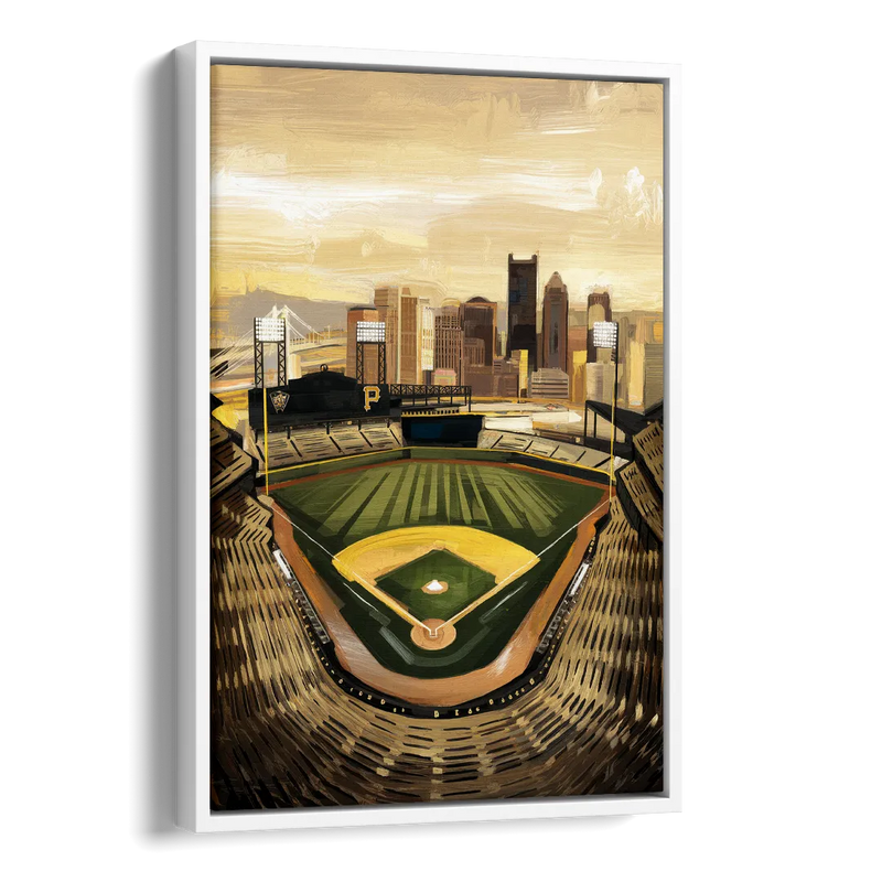 Pittsburgh Pirates Heritage Side - White Canvas Wall Art
