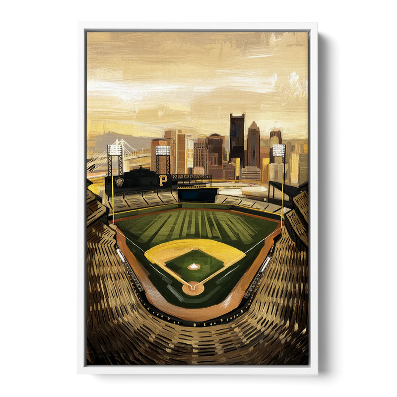Pittsburgh Pirates Heritage Front - White Canvas Wall Art