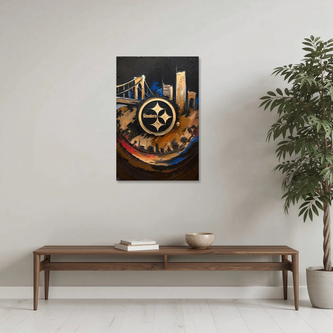 Pittsburgh Steelers Fan Pride - Canvas Wall Art - Coffee Table - 24x36