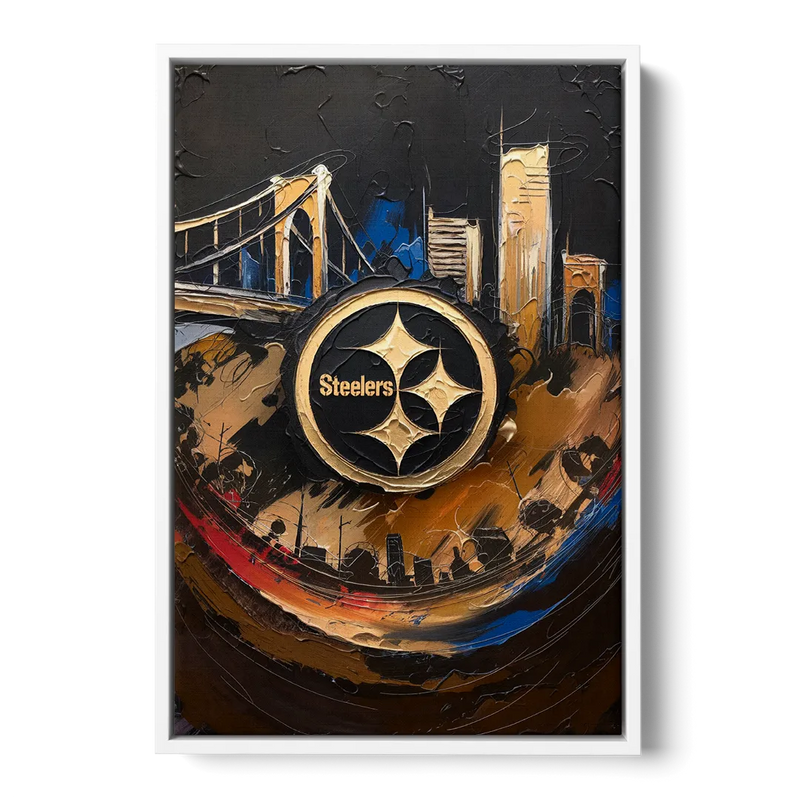 Pittsburgh Steelers Fan Pride Front - White Canvas Wall Art