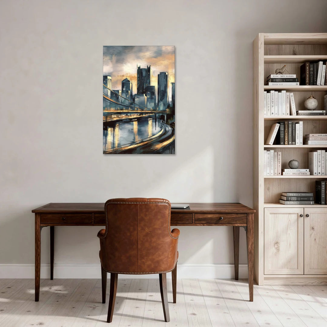 Pittsburgh Urban Aesthetic - Canvas Wall Art - Office - 24x36