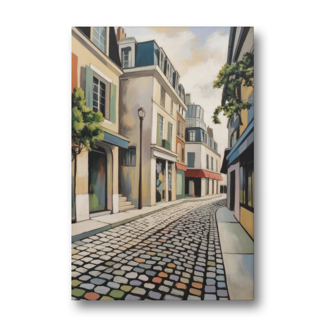 Place Royale Cobblestones - Canvas Wall Art - Front