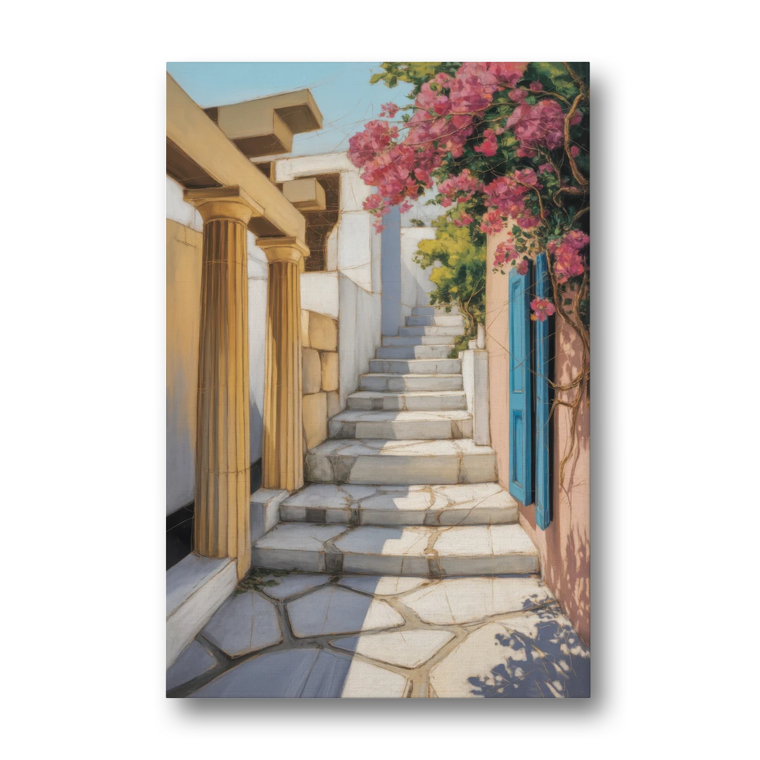 Plaka Pathways - Canvas Wall Art - Front