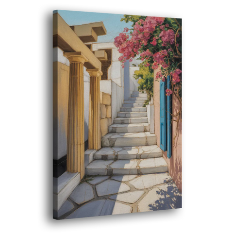 Plaka Pathways - Canvas Wall Art