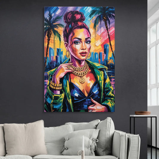 Planet Vibe Living Room - Canvas Wall Art