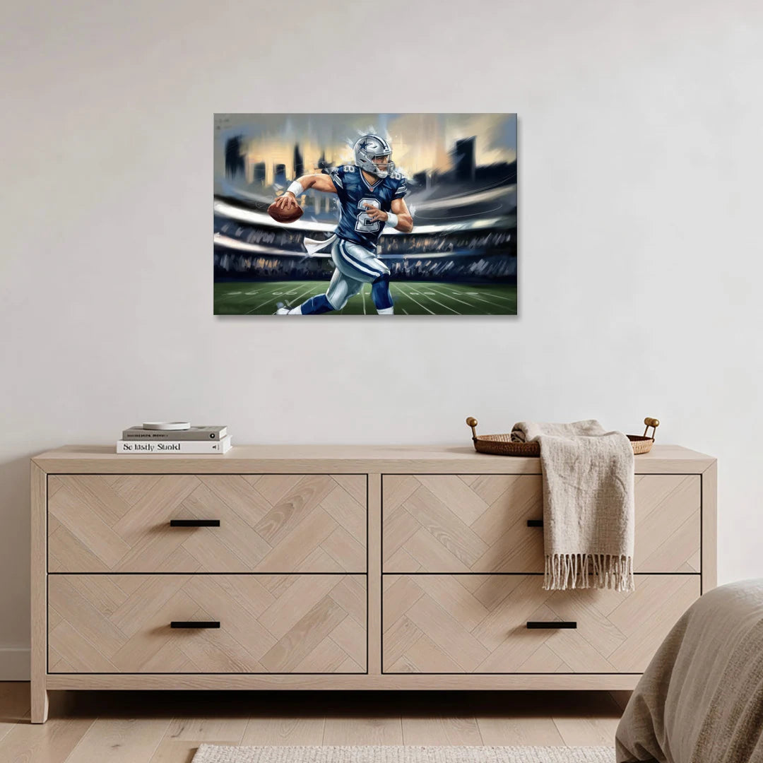 Plano Dallas Cowboys Spirit - Canvas Wall Art - Coffee Table - 36x24