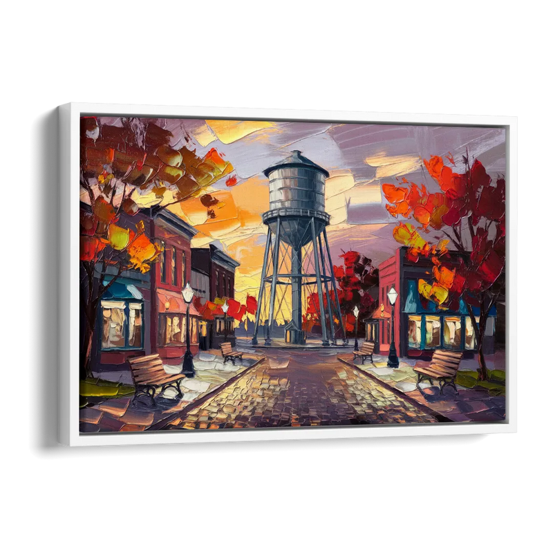 Plano Local Landmarks Side - White Canvas Wall Art