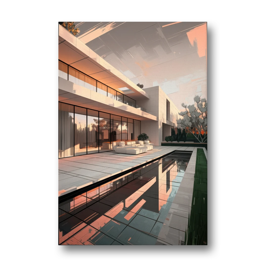 Plano Modern Architecture - Canvas Wall Art - Front