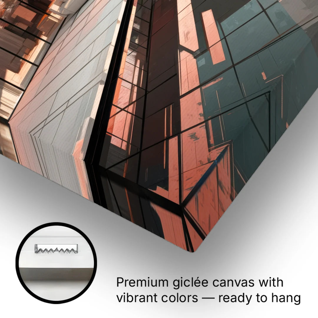 Plano Modern Architecture - Canvas Wall Art - Gallery Wrap Corner