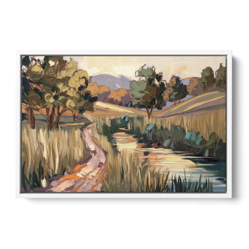 Plano Nature Trails Front - White Canvas Wall Art