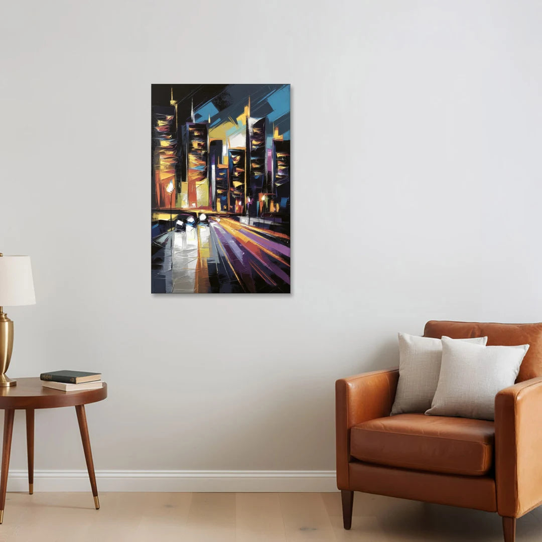 Plano Nightlife Glow - Canvas Wall Art - Sofa - 24x36