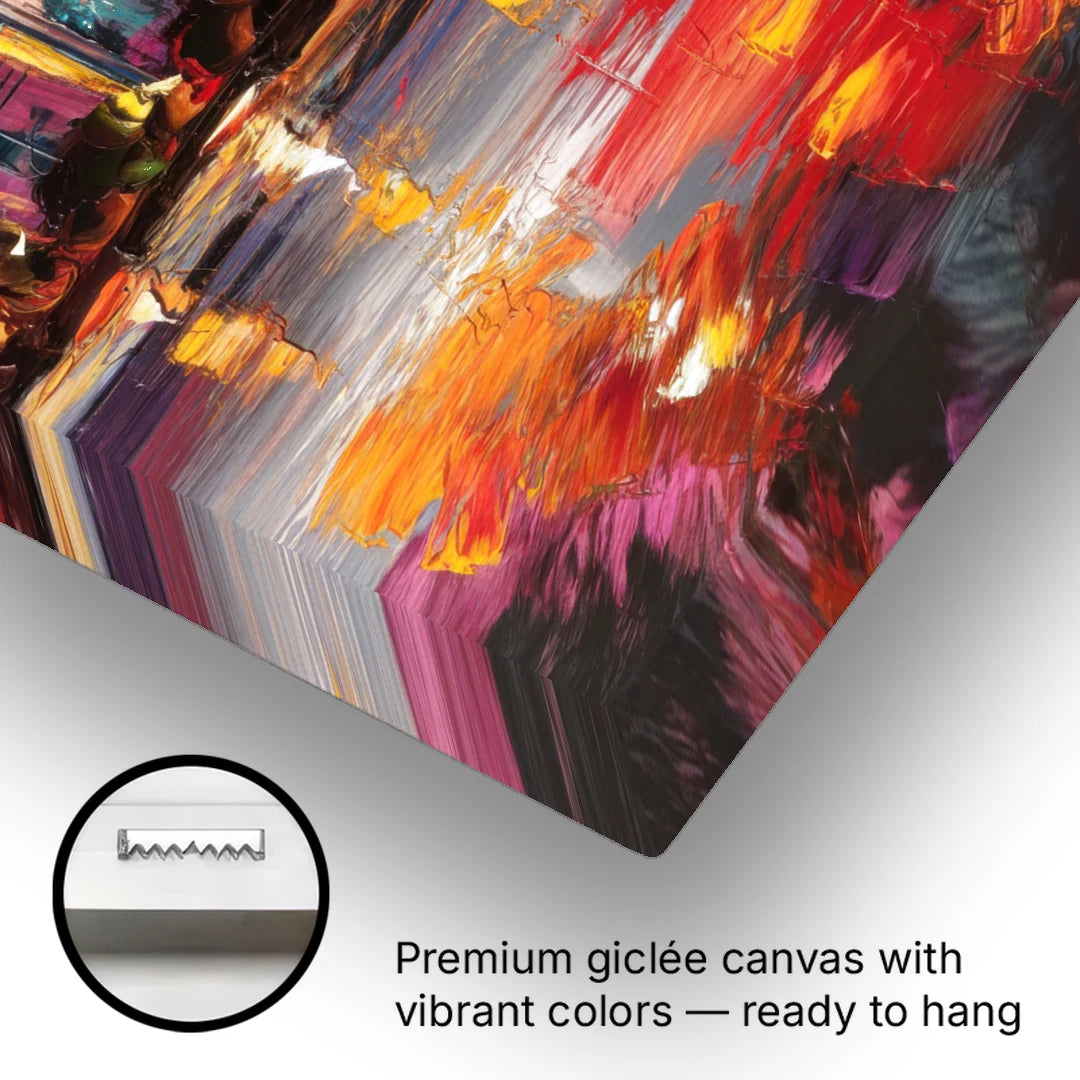 Plano Skyline Sunset - Canvas Wall Art - Gallery Wrap Corner