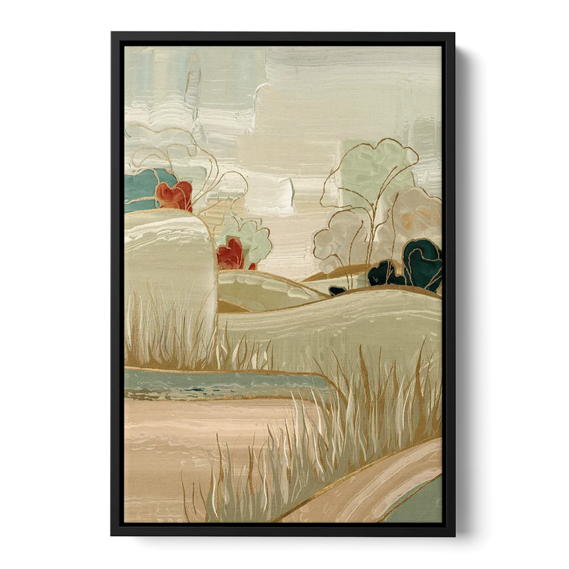 Plano Suburban Charm Front - Black Canvas Wall Art