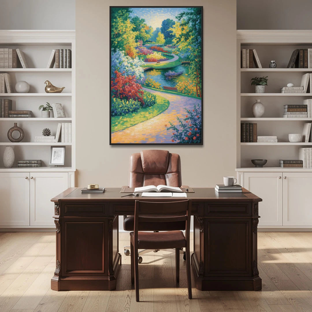Planten un Blomen Bliss - Black Framed Canvas Wall Art - Office - 40x60