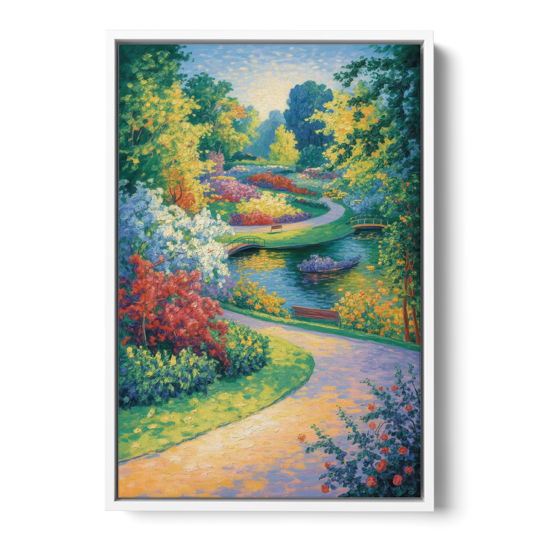 Planten un Blomen Bliss - White Framed Canvas Wall Art - Front