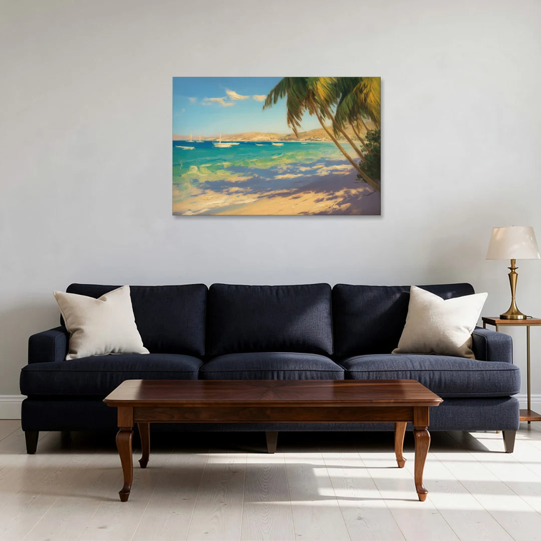 Playa El Coromuel Shore - Canvas Wall Art - Sofa - 36x24